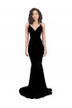 Open Back Black Mermaid V-Neck Long Formal Evening Gown / Prom Dress / Bridesmaid Dress Hobart