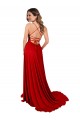 Open Back Red A-Line Square Neck Long Semi Formal Evening Dress / Prom Dress / Bridesmaid Dress Hobart
