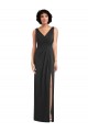 V-Back Black Sheath V-Neck Long Formal Evening Gown / Prom Dress / Bridesmaid Dress Hobart