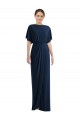 Open Back Dark Navy Sheath Bateau Neck Long Semi Formal Evening Dress / Prom Dress / Bridesmaid Dress Hobart
