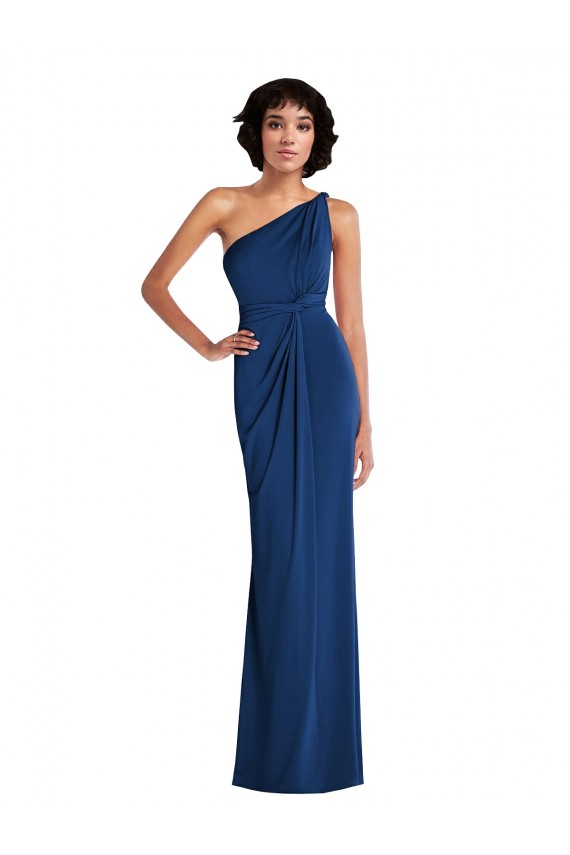Royal Blue Sheath One Shoulder Long Semi Formal Evening Dress / Prom Dress / Bridesmaid Dress Hobart