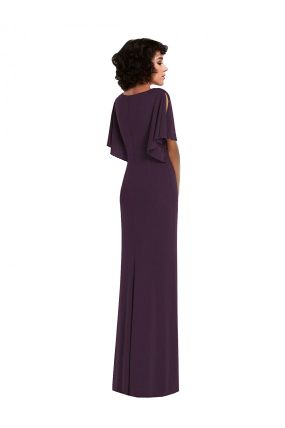 Grape Sheath V-Neck Long Formal Evening Gown / Prom Dress / Bridesmaid Dress Hobart