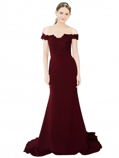 V-Back Burgundy Gold Mermaid Sweetheart Sweep Train Formal Evening Gown / Prom Dress / Bridesmaid Dress Hobart