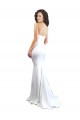 Low Back White Mermaid High Neck Long Formal Evening Gown / Prom Dress / Bridesmaid Dress Hobart