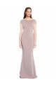 Tie Back Dusty Pink Mermaid Boat Neck Long Formal Evening Gown / Prom Dress / Bridesmaid Dress Hobart