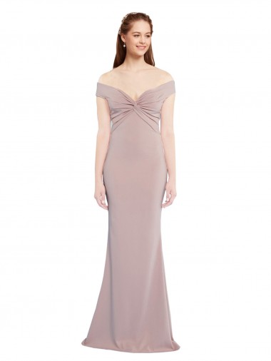 Keyhole Back Dusty Pink Mermaid V-Neck Long Formal Evening Gown / Prom Dress / Bridesmaid Dress Hobart