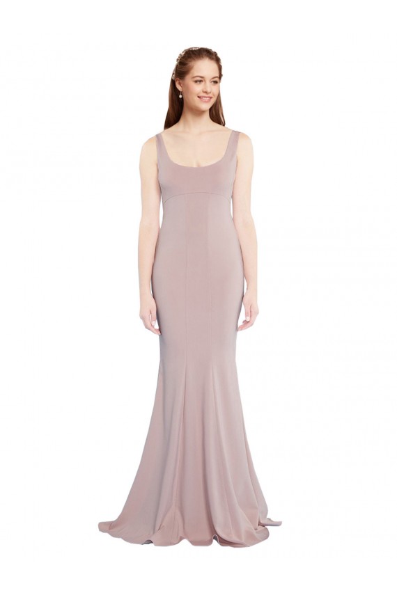 Dusty Pink Mermaid Scoop Neck Long Formal Evening Gown / Prom Dress / Bridesmaid Dress Hobart
