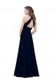 Keyhole Back Dusty Pink A-Line High Neck Long Prom Dress / Bridesmaid Dress Hobart