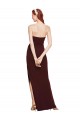 Burgundy Gold Sheath Strapless Long Formal Evening Gown / Prom Dress / Bridesmaid Dress Hobart