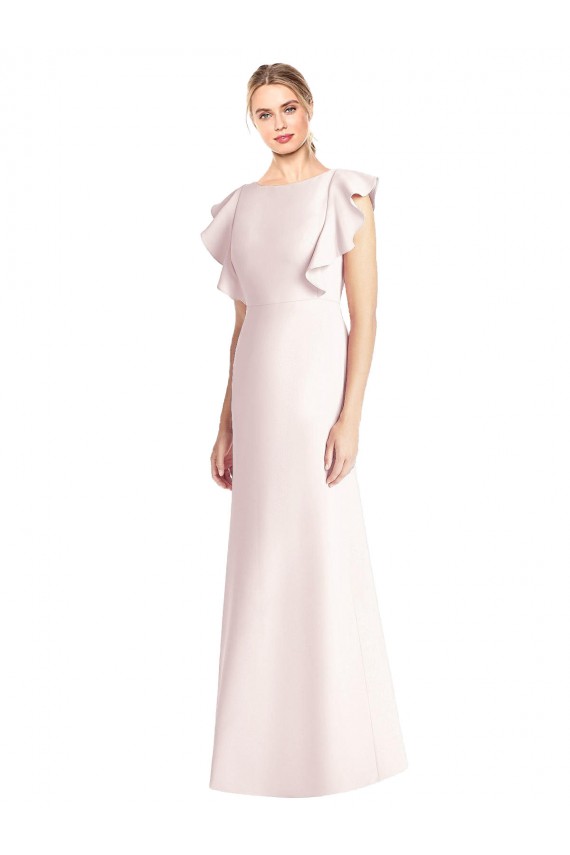 Open Back Pink Trumpet Bateau Neck Long Formal Dress / Bridesmaid Dress Hobart