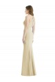 Open Back Champagne Trumpet Bateau Neck Long Semi Formal Evening Dress / Prom Dress / Bridesmaid Dress Hobart