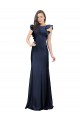 Keyhole Back Dark Navy Mermaid Bateau Neck Long Prom Dress / Bridesmaid Dress Hobart