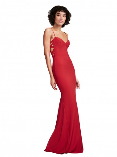 Red Mermaid Spaghetti Straps Long Bridesmaid Dress / Evening Dress Hobart