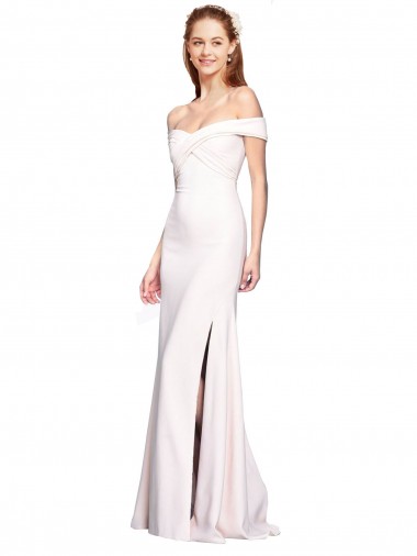 White Mermaid Off the Shoulder Long Formal Dress / Bridesmaid Dress Hobart