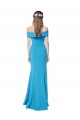 Peacock Blue Sheath Off the Shoulder Long Formal Dress / Bridesmaid Dress Hobart