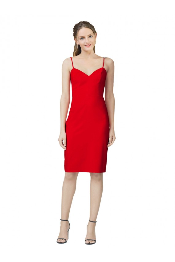 Red Sheath Sweetheart Cocktail Length Formal Evening Gown / Prom Dress / Bridesmaid Dress Hobart