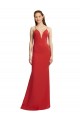 Open Back Red Mermaid V-Neck Long Formal Evening Gown / Prom Dress / Bridesmaid Dress Hobart