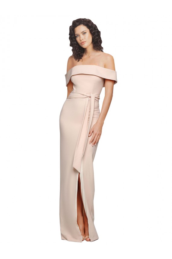 Low Back Nude Mermaid Off the Shoulder Long Formal Evening Gown / Prom Dress / Bridesmaid Dress Hobart