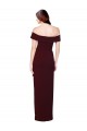 Low Back Burgundy Gold Mermaid Off the Shoulder Long Formal Evening Gown / Prom Dress / Bridesmaid Dress Hobart