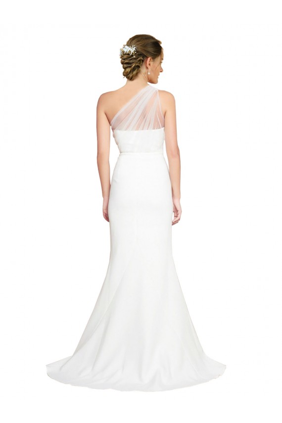 Ivory Mermaid One Shoulder Sweep Train Formal Evening Gown / Bridesmaid Dress Hobart