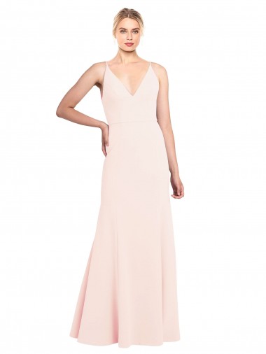 V-Back Pink A-Line High Neck Long Formal Evening Gown / Prom Dress / Bridesmaid Dress Hobart