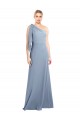 Smoke Blue Sheath One Shoulder Long Formal Dress / Bridesmaid Dress Hobart