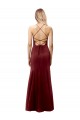 Open Back Burgundy Gold Mermaid High Neck Long Formal Evening Gown / Prom Dress / Bridesmaid Dress Hobart