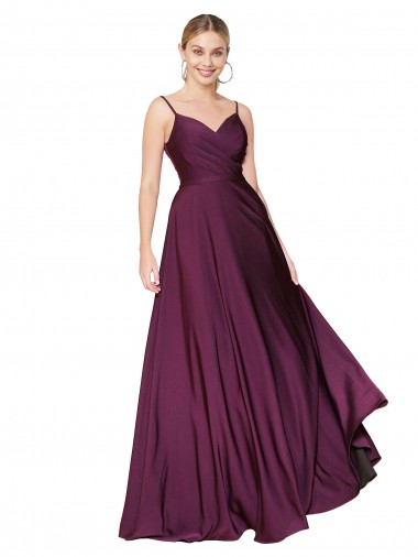 V-Back Wild Berry A-Line High Neck Long Formal Evening Gown / Prom Dress / Bridesmaid Dress Hobart