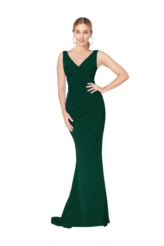 Midnight Green Mermaid High Neck Long Formal Evening Gown / Prom Dress / Bridesmaid Dress Hobart