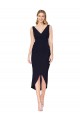 Dark Navy Mermaid High Neck Knee Length High Low Evening Gown / Prom Dress / Bridesmaid Dress Hobart