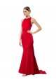 Open Back Red Mermaid High Neck Long Formal Evening Gown / Bridesmaid Dress Hobart