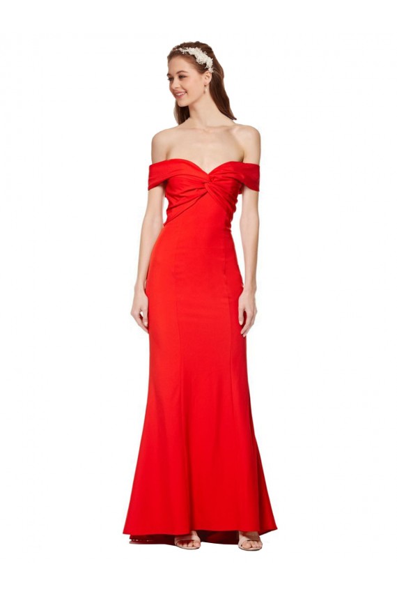 Red Mermaid High Neck Long Bridesmaid Dress / Formal Dress Hobart