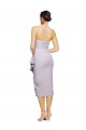Low Back Arctic Lilac Sheath Strapless Cocktail Length High Low Evening Gown / Prom Dress / Bridesmaid Dress Hobart