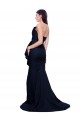 Low Back Dark Navy Sheath Strapless Sweep Train Semi Formal Evening Dress / Prom Dress / Bridesmaid Dress Hobart