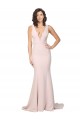 V-Back Pink Sheath V-Neck Sweep Train Black Tie Evening Gown / Prom Dress / Bridesmaid Dress Hobart