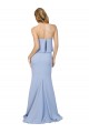 Low Back Light Sky Blue A-Line Strapless Long Formal Dress / Bridesmaid Dress Hobart
