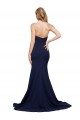 Low Back Dark Navy A-Line Sweetheart Sweep Train Formal Evening Gown / Prom Dress / Bridesmaid Dress Hobart