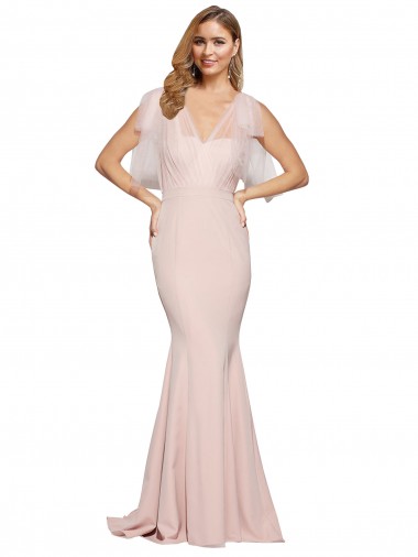 Low Back Mauve Sheath Sweetheart Long Formal Dress / Bridesmaid Dress Hobart