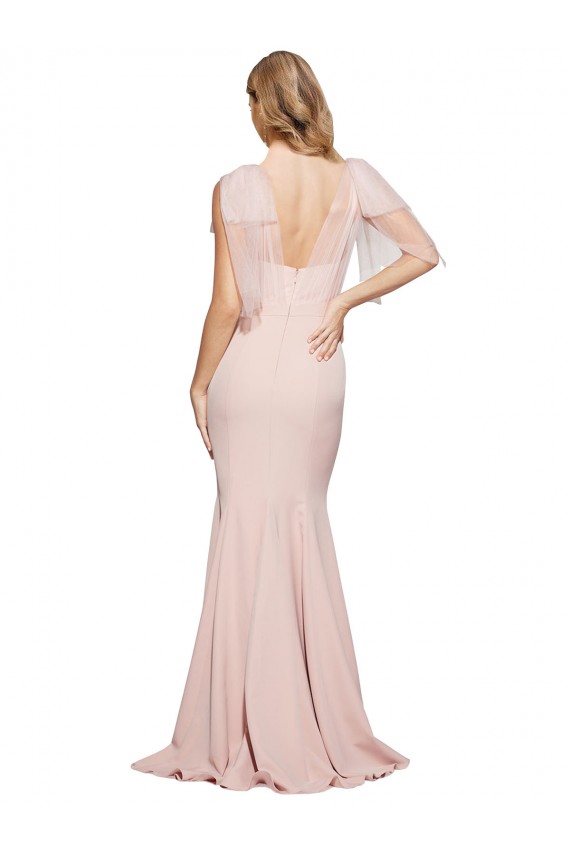 Low Back Mauve Sheath Sweetheart Long Formal Dress / Bridesmaid Dress Hobart