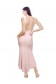 Low Back Pink Sheath High Neck Midi Length High Low Evening Gown / Prom Dress / Bridesmaid Dress Hobart