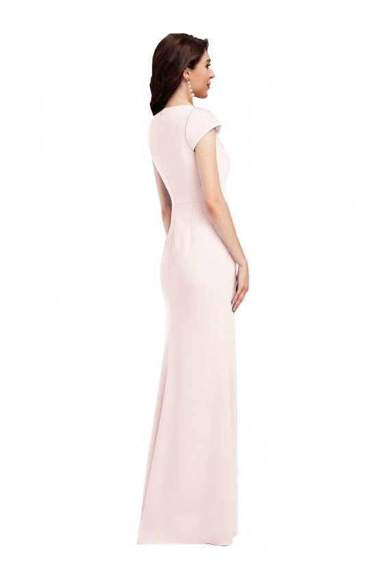 Pink A-Line V-Neck Long Formal Evening Gown / Prom Dress / Bridesmaid Dress Hobart