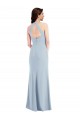 Open Back Light Sky Blue A-Line V-Neck Long Formal Evening Gown / Prom Dress / Bridesmaid Dress Hobart