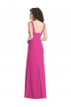 Low Back Fuchsia Trumpet Square Neck Long Semi Formal Evening Dress / Prom Dress / Bridesmaid Dress Hobart
