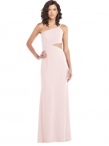 Pink Trumpet One Shoulder Long Formal Evening Gown / Prom Dress / Bridesmaid Dress Hobart