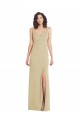 Low Back Champagne Trumpet Square Neck Long Formal Evening Gown / Prom Dress / Bridesmaid Dress Hobart