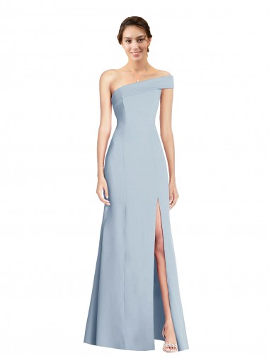 Light Sky Blue Trumpet Off the Shoulder Long Formal Evening Gown / Prom Dress / Bridesmaid Dress Hobart