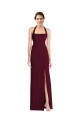 Open Back Burgundy Gold Trumpet Halter Neck Long Semi Formal Evening Dress / Prom Dress / Bridesmaid Dress Hobart