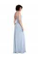 Light Sky Blue Sheath Square Neck Long Prom Dress / Bridesmaid Dress Hobart