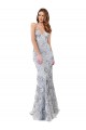 Open Back Silver Mermaid High Neck Long Formal Evening Gown / Prom Dress / Bridesmaid Dress Hobart