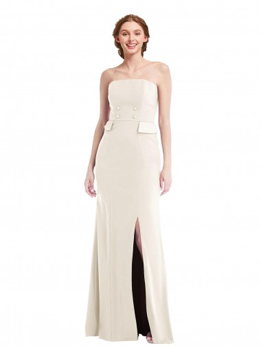 Ivory Trumpet Strapless Long Semi Formal Evening Dress / Prom Dress / Bridesmaid Dress Hobart